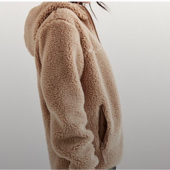 TNA Sherpa hooded zip sweater/ jacket. Size XS. - Picture 5 of 15